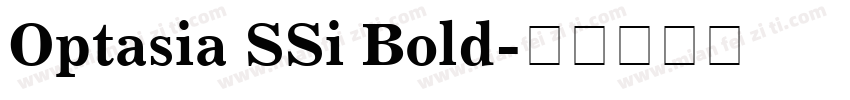 Optasia SSi Bold字体转换